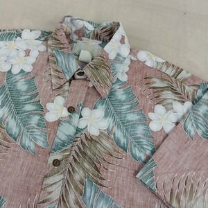Paradise Motion Medium Mens Shirt Hawaiian Camp 22x27 Casual Floral USA